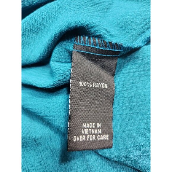 I.n.studio Women's Top Blouse Size 3X Green Balloon Sleeve (25) - Picture 9 of 11